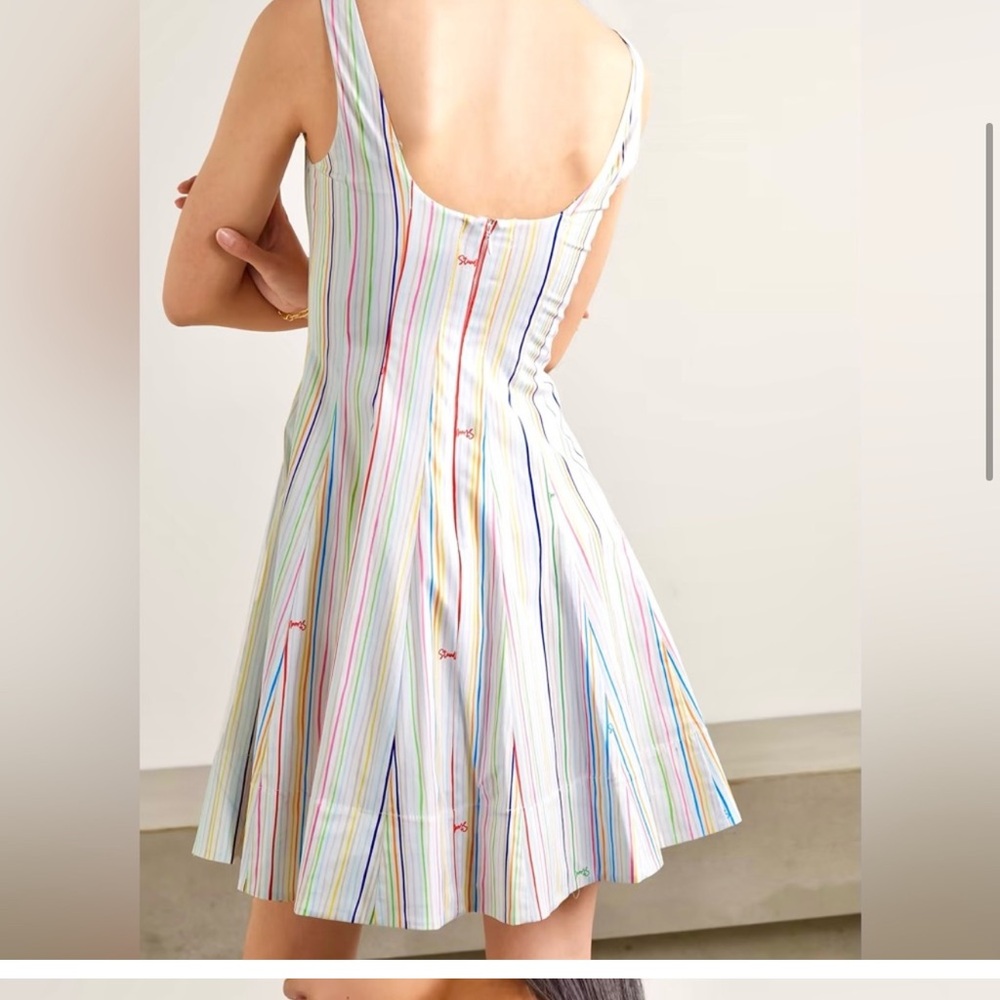 Staud Striped Multicolor Sleeveless Dress